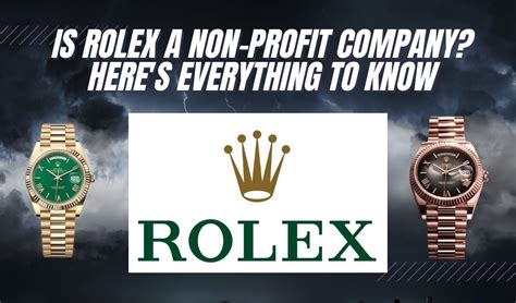 rolex is a non profitable company|does rolex pay taxes.